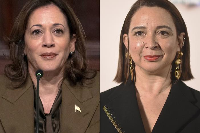 Vice President Harris, seen here on Feb. 27, 2024, is played by actor Maya Rudolph on SNL.