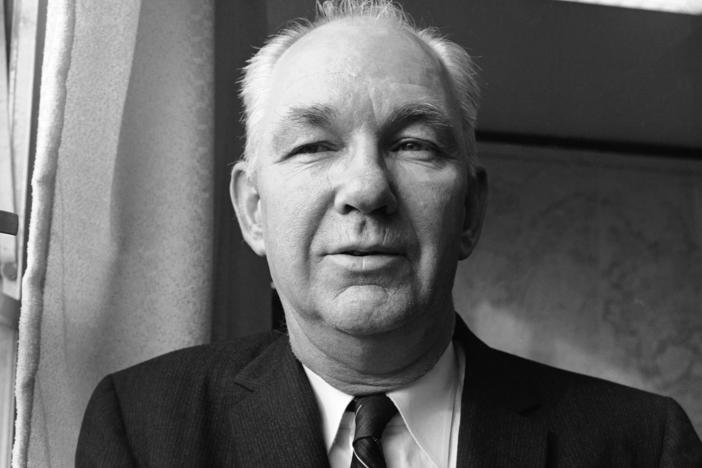 Robert Welch, the founder and head of the John Birch Society, in his Belmont, Mass., office in 1961.