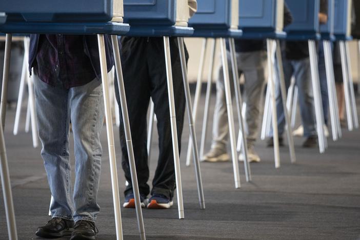 Voters in Dearborn cast ballots Tuesday, during Michigan's early voting period. Elon Musk recently surfaced a baseless claim about the state's voter rolls.