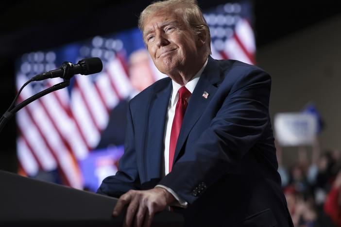 Former President Donald Trump speaks during a rally in Richmond, Va., on March 2. A second Trump administration could reshape the economy, from tariffs to tax cuts.