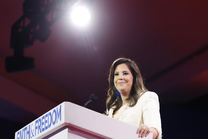 House Republican Conference Chair Elise Stefanik speaks at the Faith and Freedom Road to Majority conference in Washington Hilton on June 21, 2024.