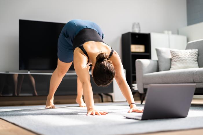 Practicing yoga from home with online instruction proved beneficial to a group of people with chronic low back pain.