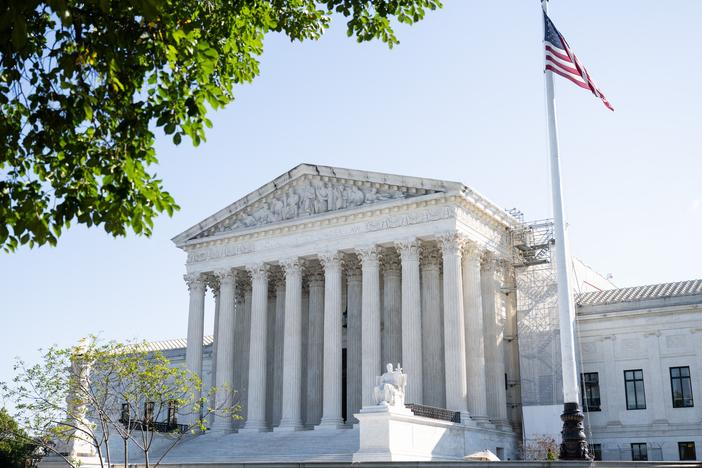 The U.S. Supreme Court is seen on the first day of a new term in Washington, D.C, on Oct. 7.