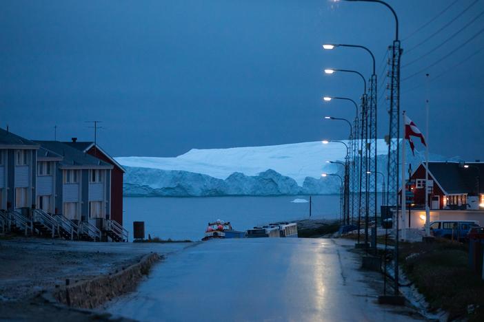 An iceberg floats off the coast of Illulisat, Greenland. Ice sheets in Greenland and Antarctica are melting rapidly, and that melt will accelerate as the Earth heats up. The melting of Greenland's ice sheet is the second-largest contributor to global sea-level rise. (The largest contributor is water expanding as it warms.)
