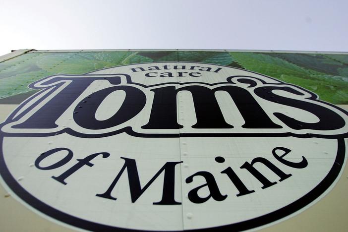 A Tom's of Maine sign is seen at the manufacturing plant in Sanford, Maine, on March 28, 2006.