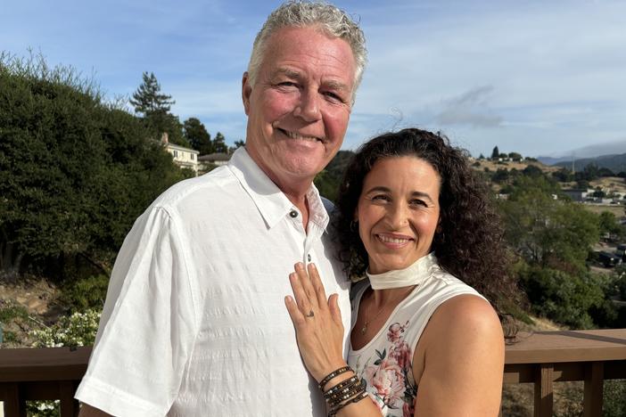 Stephen Ghiglieri and Katrina Vaillancourt at their San Francisco Bay Area home on Sept. 17.