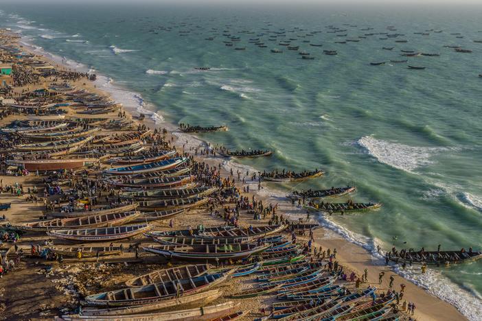 The African nation of Mauritania was a land of pastoral nomads when it gained independence from France in 1960, but it has since become a nation of fishermen as well, with hundreds of pirogues lining the beach of the capital of Nouakchott.