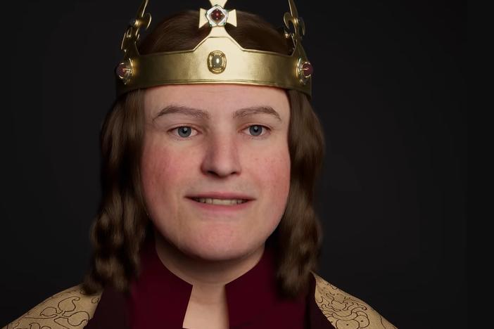 A digital re-creation of Richard III's face.