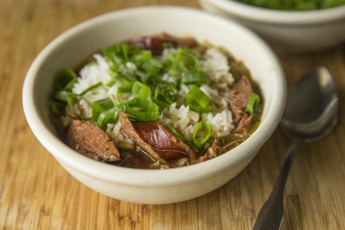 Turkey bone gumbo brings a Cajun flair to Thanksgiving leftovers.