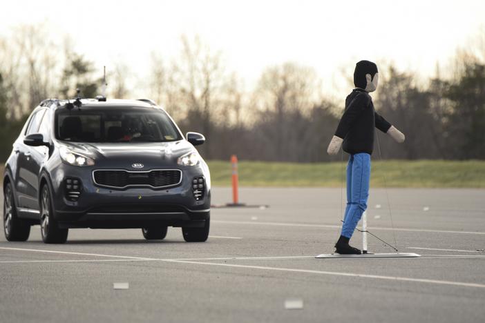 Researchers at the Insurance Institute for Highway Safety test how well automatic emergency braking systems work in real-world conditions.