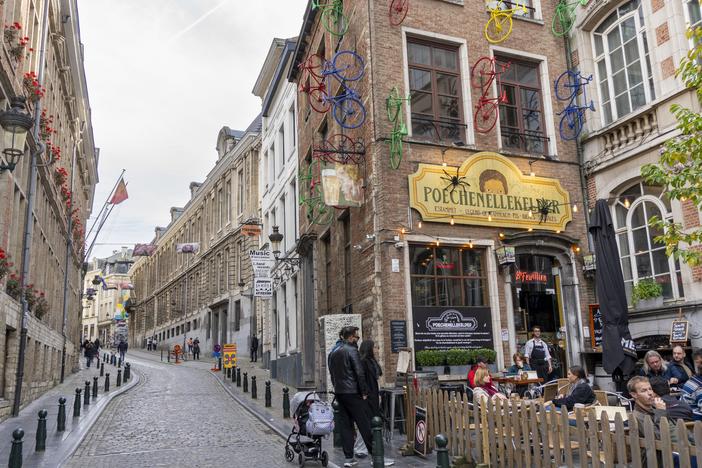 A street in downtown Brussels, Belgium, on Oct. 20.
