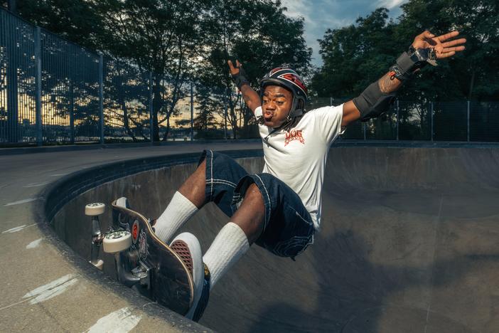 Frank "The Tank" Watkins has been skating for more than two decades. "When people feel like they are having issues or they don't fit in, a lot of times they end up at the skatepark," he says.