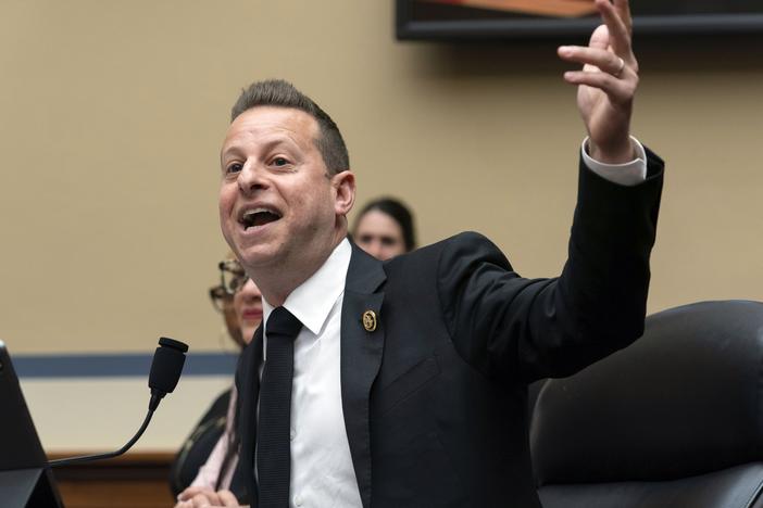 Rep. Jared Moskowitz, D-Fla., speaks during the House Oversight and Accountability Committee hearing on Capitol Hill in Washington, Wednesday, March 20, 2024.