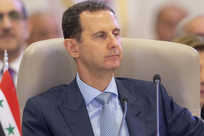 In this photo provided by Saudi Press Agency, SPA, Syrian President Bashar Assad listens during the Arab summit in Jeddah, Saudi Arabia, May 19, 2023.