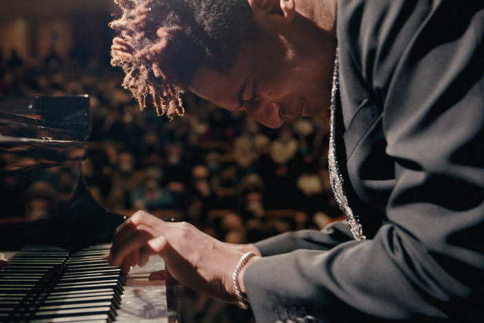 Jon Batiste re-imagines Beethoven compositions in his new album <em>Beethoven Blues</em>. He's shown above in the 2023 documentary <em>American Symphony.</em>