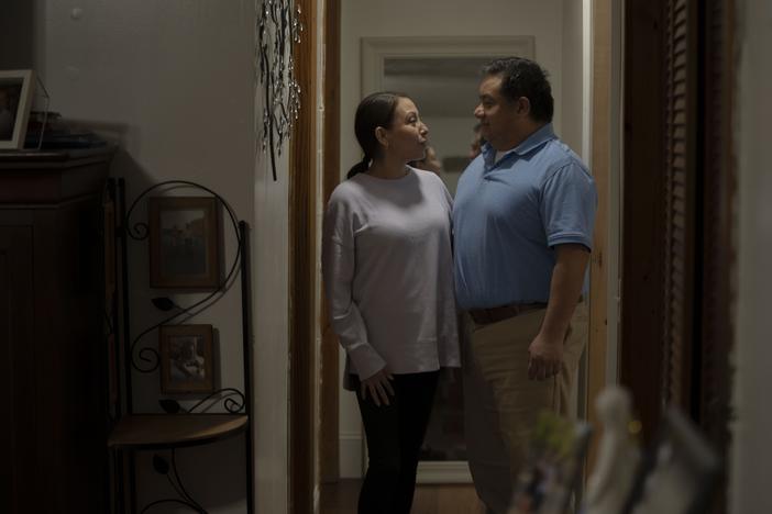 Kimberly Trujillo and her husband, José Gaspar, at their home in Morton, Miss. It has been five years since a series of Immigration Customs Enforcement (ICE) raids at chicken processing plants changed life for the immigrant workers who staffed them and the larger community.