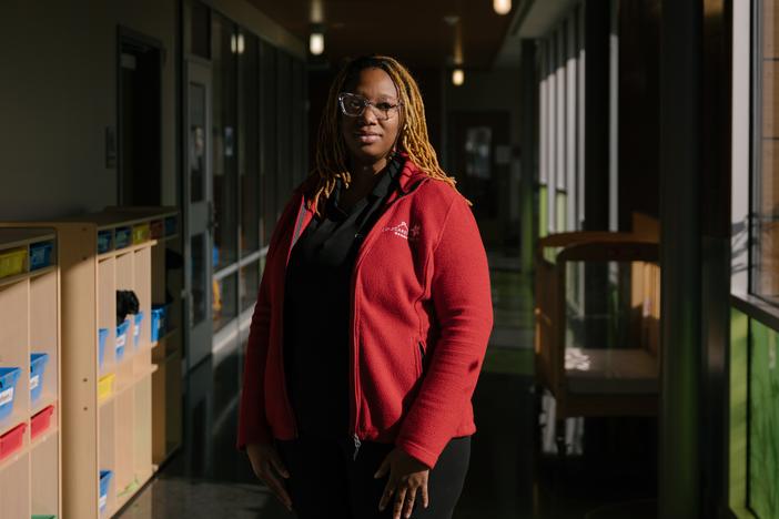 Boniece Gillis, an assistant teacher at Educare DC in Washington, D.C., says the wage bump she receives through the Early Childhood Educator Pay Equity Fund has kept her on the job.