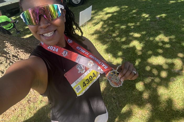 NPR host Juana Summers after running the Baltimore 10-Miler.