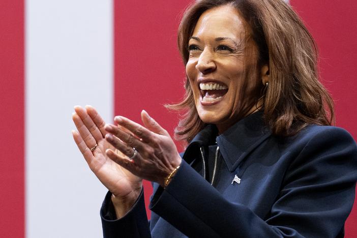 Vice President Harris speaks to students and recent graduates at Prince George's Community College in Largo, Md., on Dec. 17, 2024.
