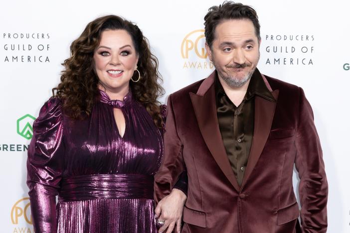 Melissa McCarthy and Ben Falcone attend the 35th Annual Producers Guild Awards at The Ray Dolby Ballroom on February 25, 2024 in Hollywood, California. (Photo by Elyse Jankowski/WireImage)