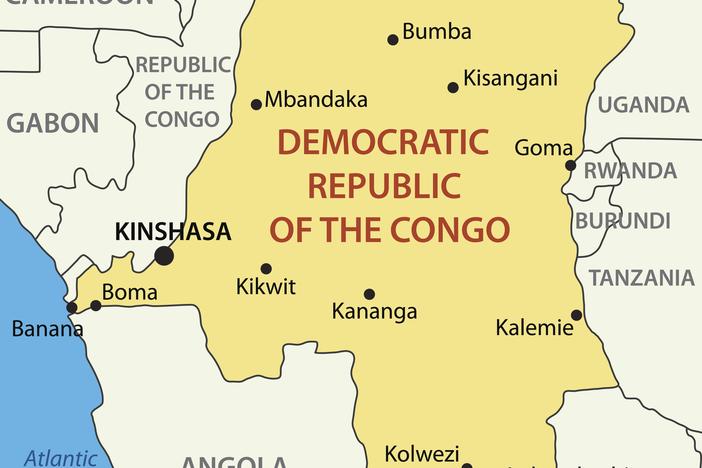 Democratic Republic of the Congo - vector map