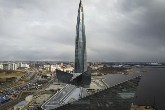A view of the business tower Lakhta Centre, the headquarters of Russian gas monopoly Gazprom in St. Petersburg, Russia.