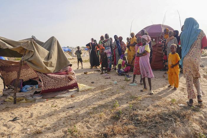Sudanese refugees arrive in Acre, Chad, Oct 6. 2024.