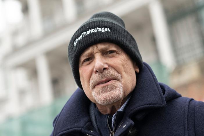 Barry Rosen is a former US diplomat who was one of the 52 hostages held in Iran for 444 days from 1979 to 1981. Here he is speaking to AFP journalists outside the Coburg palace in Vienna , Austria, on January 14, 2022.