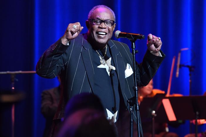 Singer Sam Moore performs during the Memphis Music Hall of Fame Induction Ceremony at the Cannon Center on October 17, 2015 in Memphis, Tennessee.