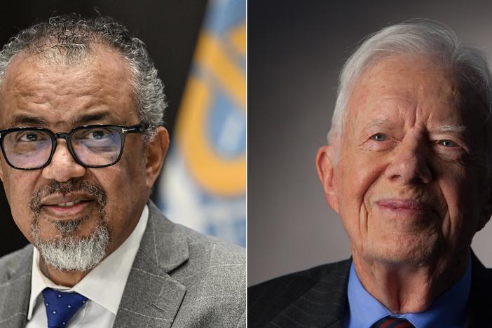 WHO Director-General Tedros Adhanom Ghebreyesus and President Jimmy Carter met 20 years ago and forged a close relationship. Says Tedros: "One thing that came to my mind today, attending the funeral, was President Carter's humility. He was a humble leader and respects anyone, whether they are rich or poor or powerful or not. For him, it didn't matter."