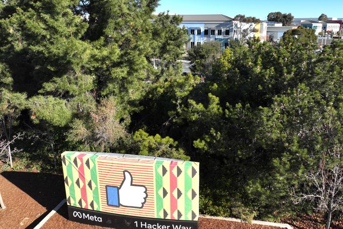 Meta's headquarters in Menlo Park, Calif. in a 2022 file photo. The Facebook parent company announced this week that it will end its work with fact-checkers in the U.S. and change its speech rules after years of criticism from Republicans.