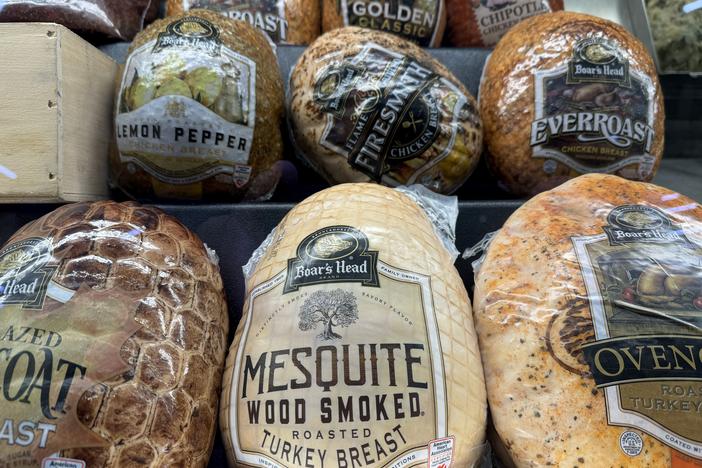 Boar's Head meats are displayed at a Safeway store on July 31, 2024 in San Rafael, Calif. The USDA released a new report on what led to the listeria outbreak.