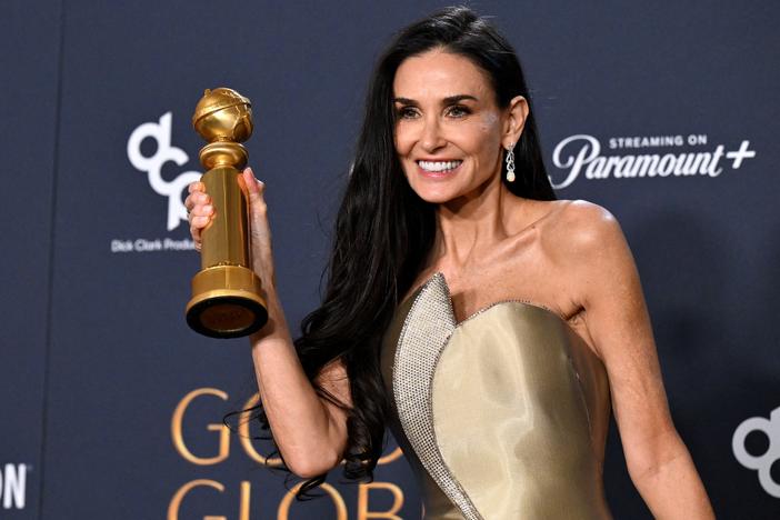 Demi Moore won her first major acting award Sunday night at the 82nd Golden Globes award ceremony. Moore won the award for Best Performance by a Female Actor in a Motion Picture Musical or Comedy award for <em>The Substance.</em>