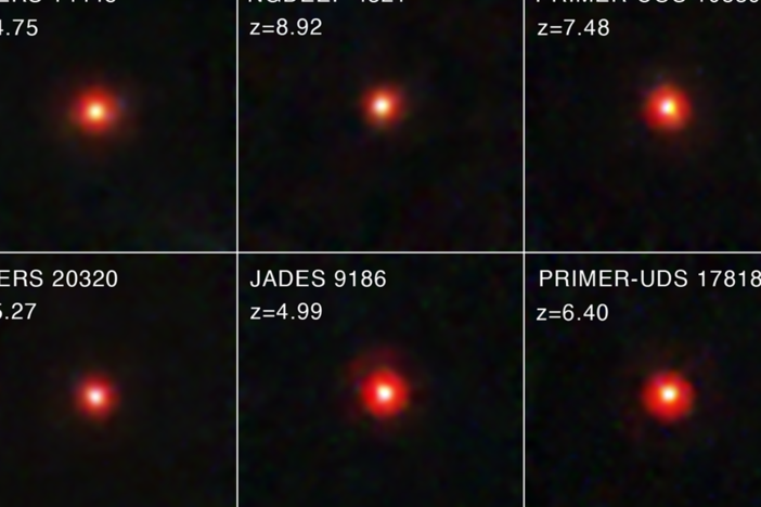 A team of astronomers sifted through James Webb Space Telescope data to compile one of the largest samples of "little red dots." The team started with the Cosmic Evolution Early Release Science (CEERS) survey before widening their scope to other extragalactic legacy fields, including the JWST Advanced Deep Extragalactic Survey (JADES) and the Next Generation Deep Extragalactic Exploratory Public (NGDEEP) survey.