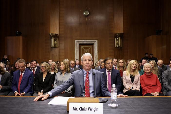U.S. President-elect Donald Trump's nominee for Secretary of Energy Chris Wright testifies during his Senate Energy and Natural Resources confirmation hearing on Capitol Hill.