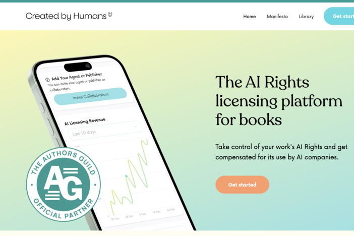 A screenshot of the "Created by Humans" website.