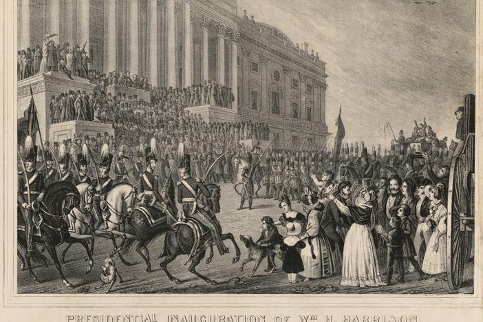 Presidential Inauguration of William Henry Harrison, in Washington D.C., on March 4, 1841.