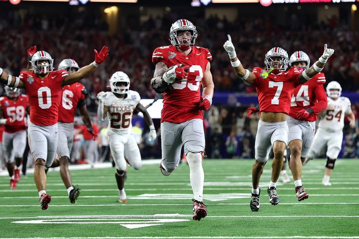 The game-clinching play of Ohio State's semifinal against Texas, in which defensive end Jack Sawyer recovered a fumble and returned it more than 80 yards for a touchdown.