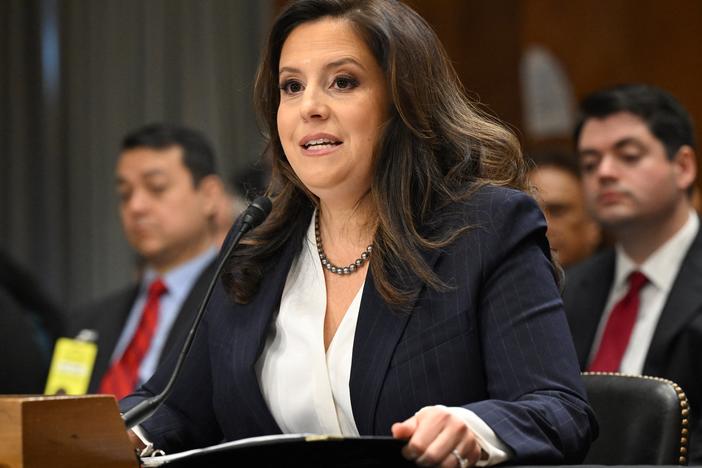 Rep. Elise Stefanik, Republican from New York, testifies on Jan. 21 before the Senate Foreign Relations Committee on her nomination to be ambassador to the United Nations.