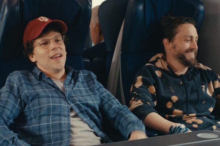 Jesse Eisenberg and Kieran Culkin star as cousins who take a Jewish heritage tour in Poland in <em>A Real Pain. </em>