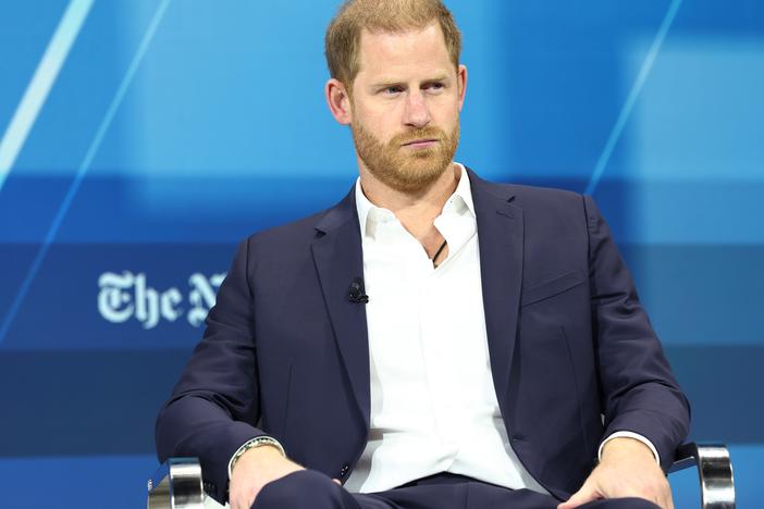 Prince Harry said his lawsuit against Rupert Murdoch's British tabloids was about holding the media accountable, during the <em>New York Times</em> DealBook summit in December.