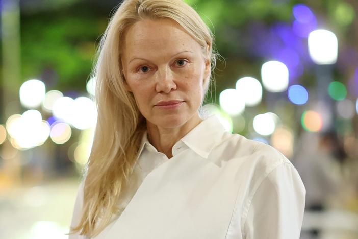 Pamela Anderson, shown here November 2024, has been public about her decision to stop wearing makeup: "It's not that I felt like I look better without makeup. I just look more myself."