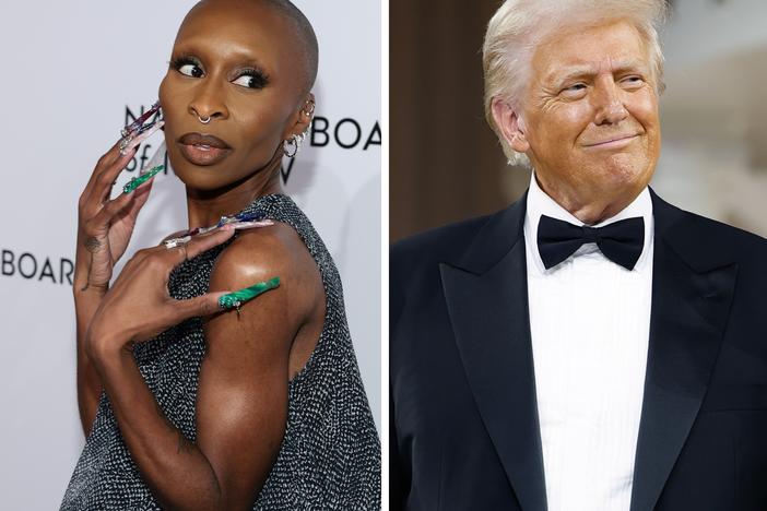 Cynthia Erivo, Donald Trump, Ariana Grande.