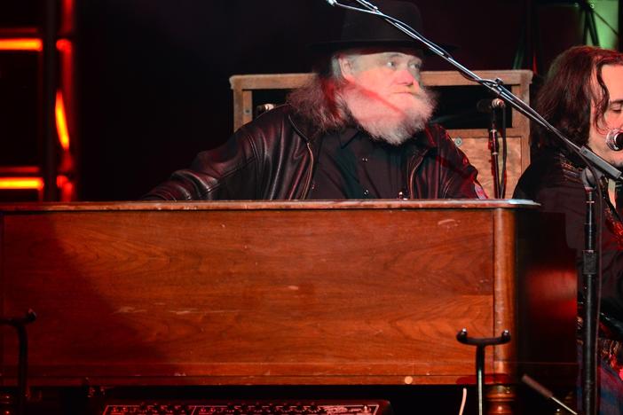 Garth Hudson performs in 2012 at the Love For Levon benefit concert in East Rutherford, N.J., a memorial tribute to his bandmate Levon Helm.