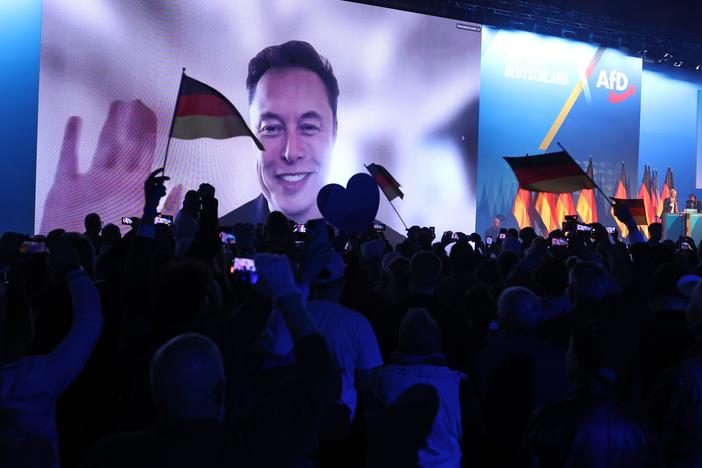 Elon Musk made a surprise virtual appearance at a campaign rally for the far-right Alternative for Germany (AfD) political party in Halle, Germany, on Saturday.