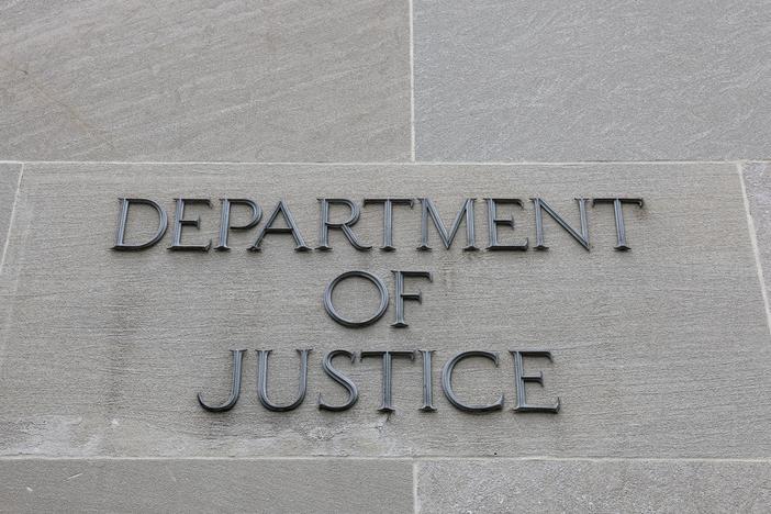 The U.S. Department of Justice is seen on June 20, 2023 in Washington, D.C. At least 12 officials who worked with the special counsel Jack Smith to investigate President Trump have been fired from the department.
