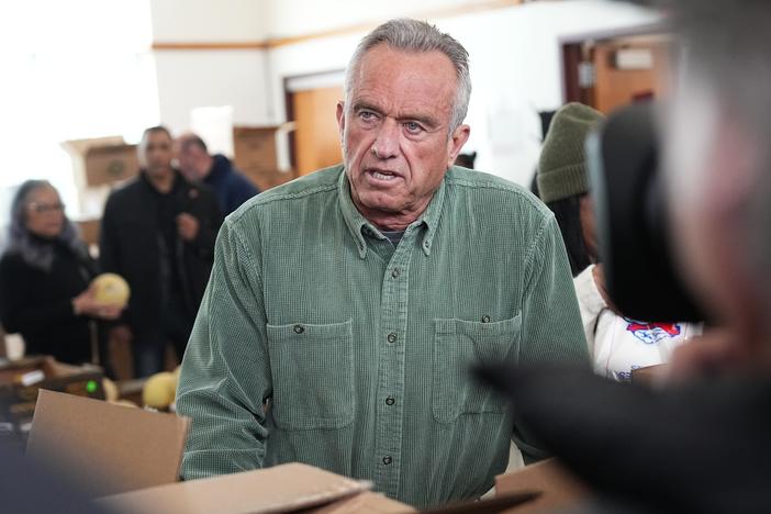 Robert F. Kennedy Jr. says faith-based, 12-step and farm- or camp-centered programs should be a major part of the U.S. addiction response. Here, he visits the First Baptist Church food pantry in New York City last year.
