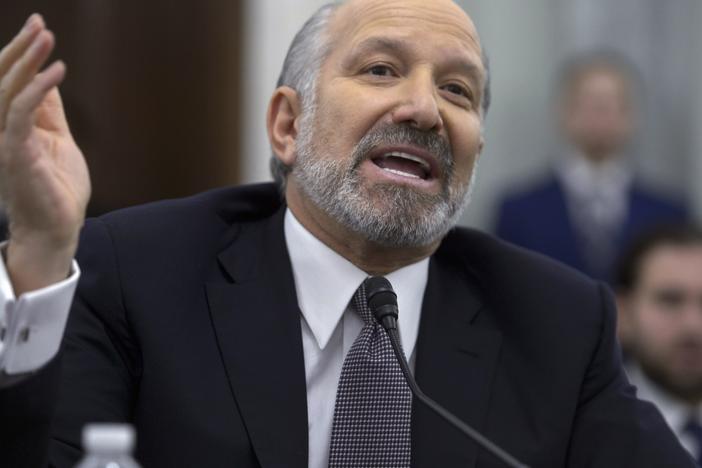 Howard Lutnick, a billionaire Wall Street CEO whom President Trump' has tapped to lead the Commerce Department, appears before the Senate Commerce Committee for his confirmation hearing.