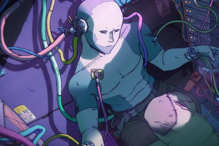 Citizen Sleeper 2's android protagonist, in a scene from the game's trailer.