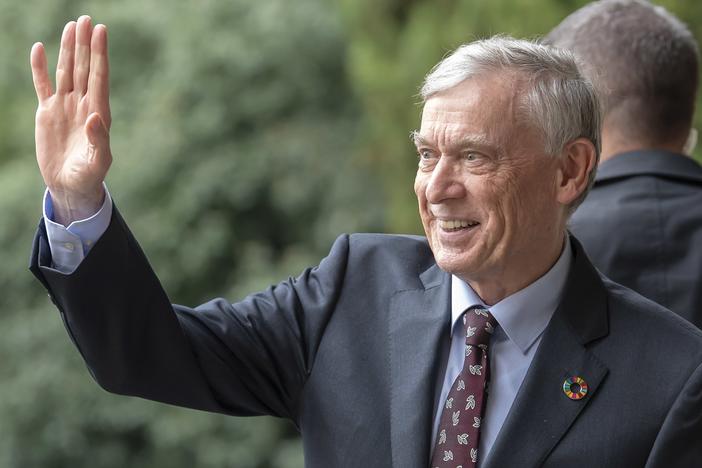 Horst Koehler, Personal Envoy of the Secretary General of the United Nations to the parties to the conflict in Western Sahara, arrives for a round table on Western Sahara at the European headquarters of the United Nations in Geneva, Switzerland, Wednesday, Dec. 05, 2018.